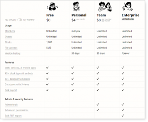 notion pricing